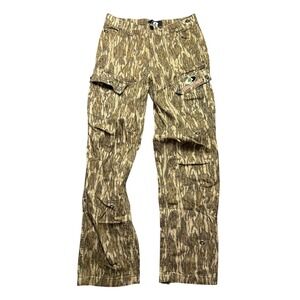 Mossy Oak Bottomland Camo Cargo Pants Mens Size S 30 x 30 Brown Bark Camouflage